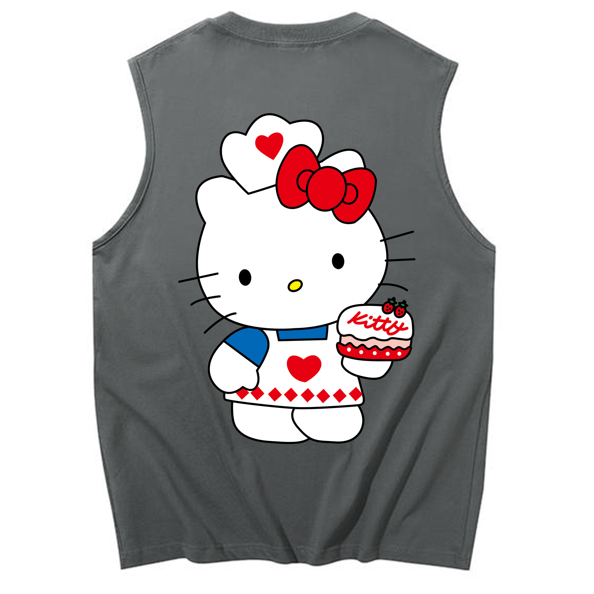 （画像用） Hello Kitty ハローキティ コットン100％タンクトップ（背面プリント）